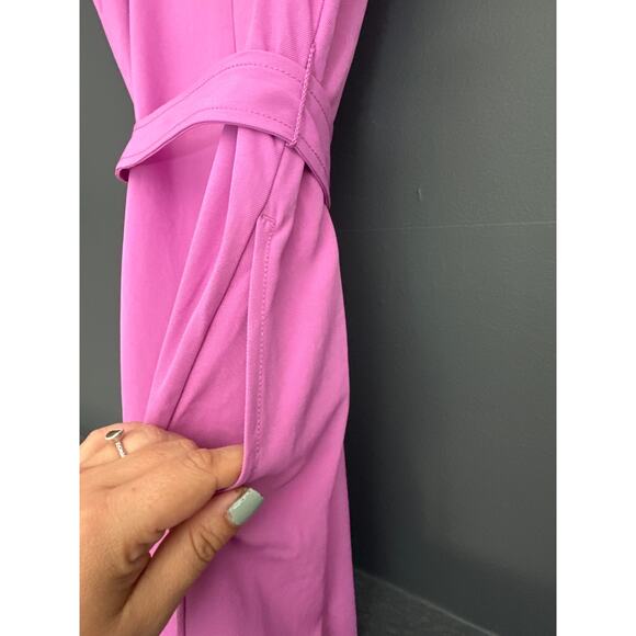 Everlane The Japanese Goweave Picnic Midi Dress Purple Fuchsia NEW Size 8 - Picture 8 of 14